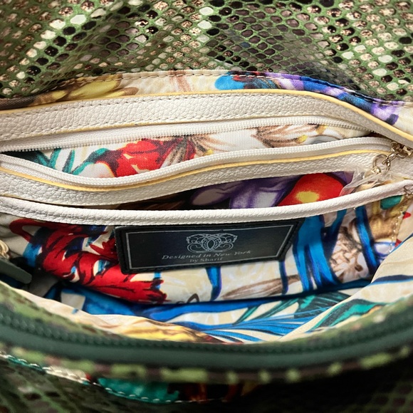 Sharif green faux snakeskin satchel - Picture 6 of 9